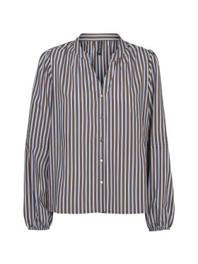 Prepair Bluse - Brun m/strib - Skjorter til kvinder - PREPAIR