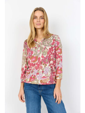 Soyaconcept Bluse - rød mix - Dame - Bluser - Soyaconcept 