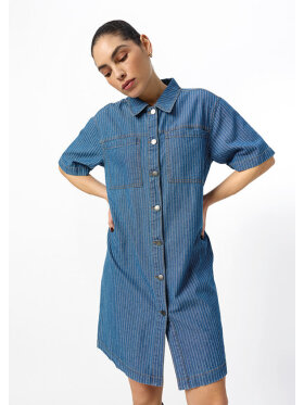 Soyaconcept Kjole - Denim Strib - Mellemlange kjoler - Soyaconcept 