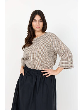 Wasabiconcept bluse - Tern/Brun - Overdele til Plus size - Wasabiconcept Wasabiconcept bluse - Tern/Brun - Overdele til Plus size - Wasabiconcept