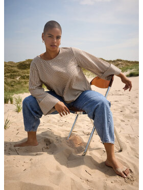 Wasabiconcept bluse - Tern/Brun - Overdele til Plus size - Wasabiconcept