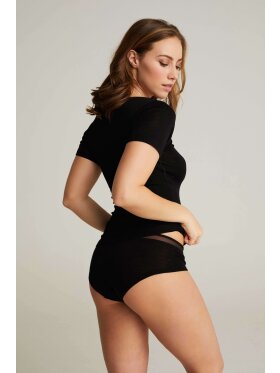 Femilet uld t-shirt - sort - Dame - T-shirts - femilet