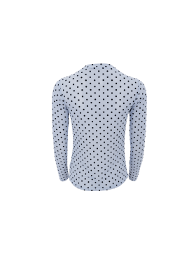 Black Colour Bluse mesh - lysblå/dot - Dame - Bluser - Black Colour