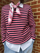 Marta Strik - pink/navy - Lækre striktrøjer til kvinder - MARTA Marta Strik - pink/navy - Lækre striktrøjer til kvinder - MARTA