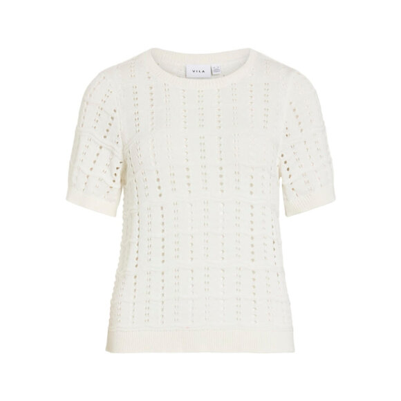 Vila Strik k/æ - hvid - Lækre striktrøjer til kvinder - VILA