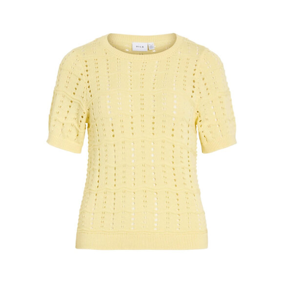 Vila Strik k/æ - gul - Lækre striktrøjer til kvinder - VILA
