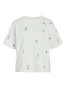 Vila T-Shirt - Hvid/ blomst - Dame - T-shirts - VILA