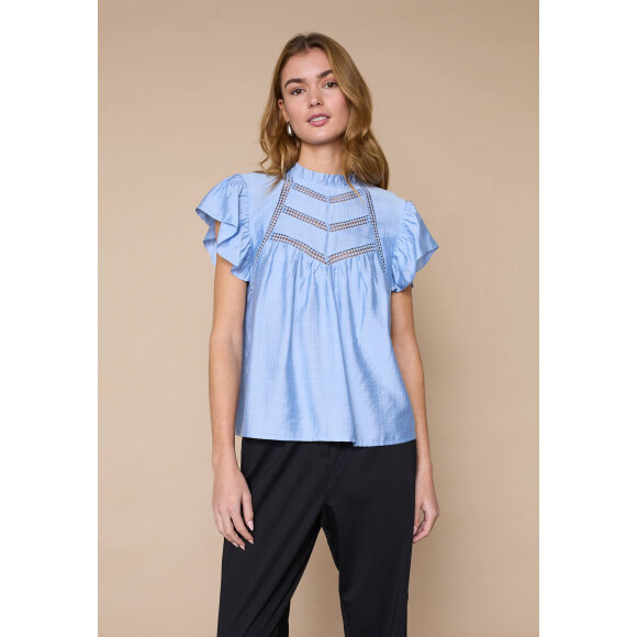 Love & Divine Bluse - mid blå - Dame - Bluser - love & divine