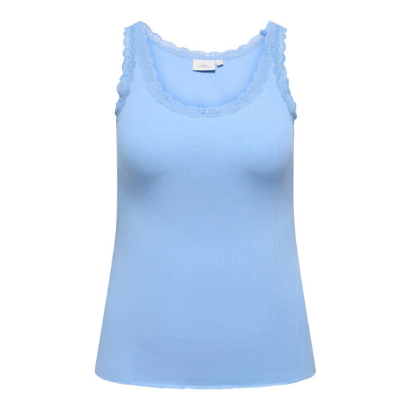 Only Carmakoma top - lysblå - Overdele til Plus size - ONLY CarmaKoma