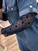 Cassiopeia mesh - marine/prikker - Overdele til Plus size - CASSIOPEIA