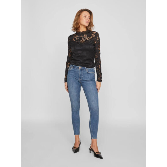 Vila Jeans RW Skinny Fit - Medium blue - Dame - Jeans - VILA