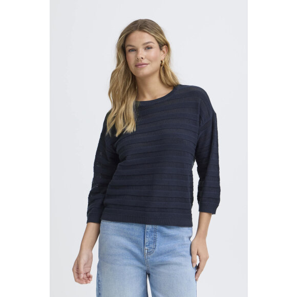 Fransa Strik - Navy - Lækre striktrøjer til kvinder - FRANSA