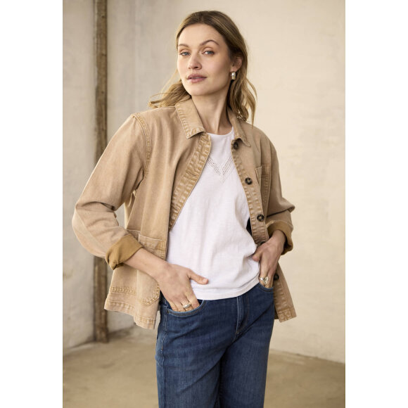 Pulz Jakke/Skjorte - Camel - Denim jakker - PULZ Jeans