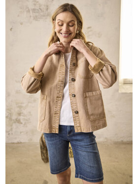 Pulz Jakke/Skjorte - Camel - Denim jakker - PULZ Jeans