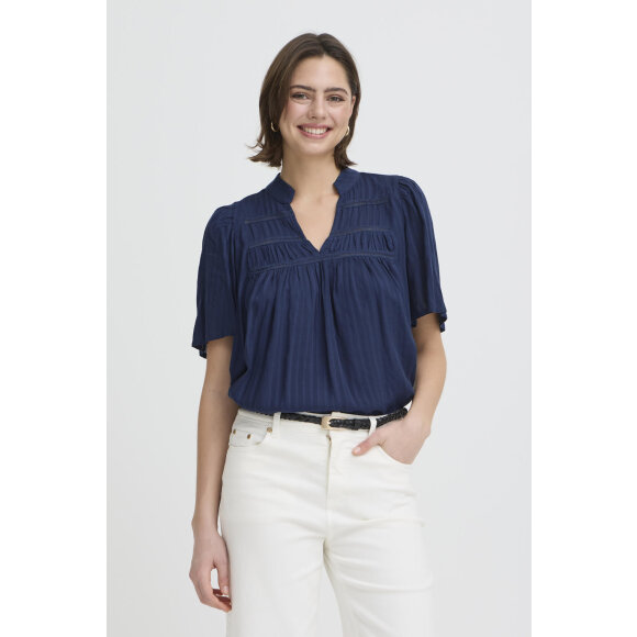 Fransa Bluse - Navy - Dame - Bluser - FRANSA