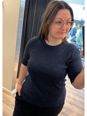 Brandtex strik - marine - Lækre striktrøjer til kvinder - Brandtex