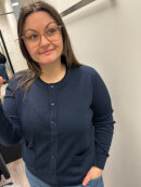 Brandtex cardigan - marine - Lækre striktrøjer til kvinder - Brandtex