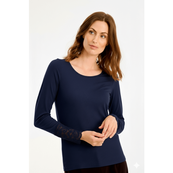 In Front Bluse navy - Dame - Bluser - IN FRONT