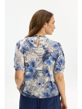 In Front Bluse - Hvid/navy - Dame - Bluser - IN FRONT