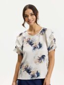 In Front Bluse - Champagne/blomster - Dame - Bluser - IN FRONT