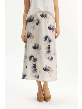 In Front Nederdel - Champagne/blomster  - Dame - Nederdele - IN FRONT