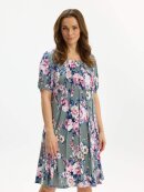 In Front Kjole - grøn/blomster - Mellemlange kjoler - IN FRONT