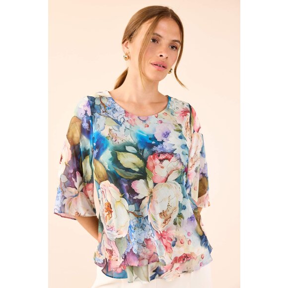 Molly Jo Bluse - Blomster/Vild Rose - Dame - Bluser - Molly-Jo