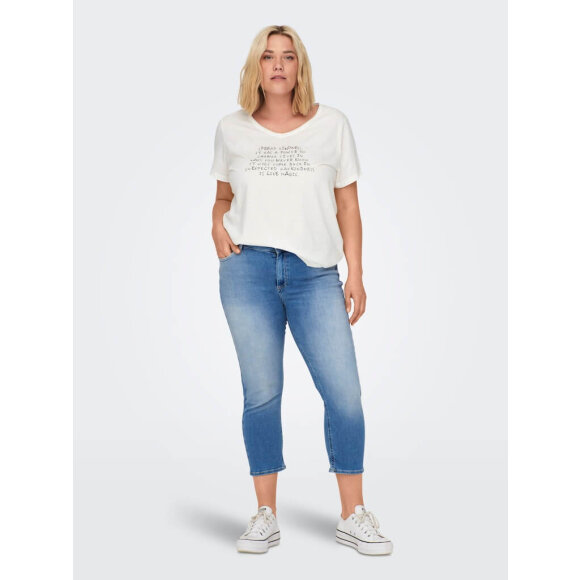 Only Carmakoma Capri - Light Denim  - Plus size bukser til kvinder - ONLY CarmaKoma
