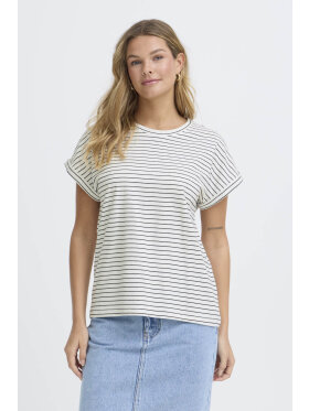 Fransa T-shirt - off/sort stribet - Dame - T-shirts - FRANSA