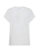 Fransa T-shirt - off/lysblå stribet - Dame - T-shirts - FRANSA