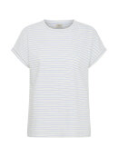 Fransa T-shirt - off/lysblå stribet - Dame - T-shirts - FRANSA