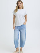 Fransa T-shirt - off/lysblå stribet - Dame - T-shirts - FRANSA