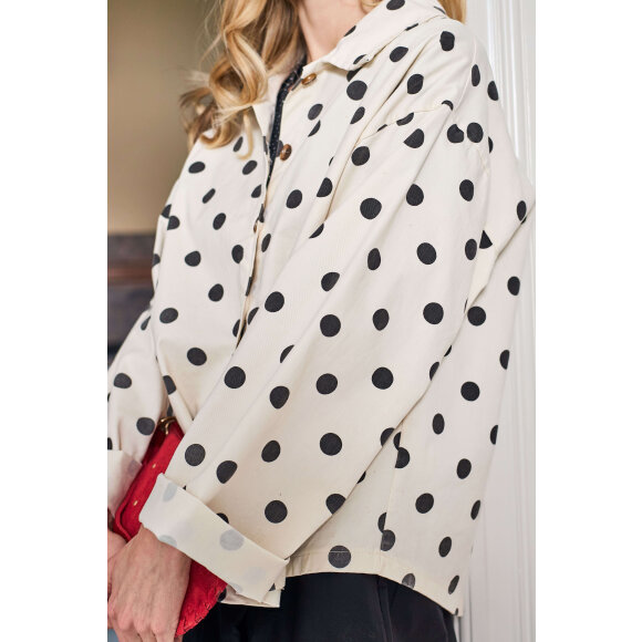 Black Colour skjortejakke - sand/dot - Denim jakker - Black Colour