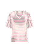 Wasabiconcept Tee - stribet/pink - Overdele til Plus size - Wasabiconcept