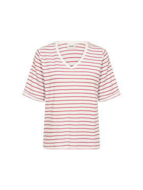 Wasabiconcept Tee - stribet/pink - Overdele til Plus size - Wasabiconcept