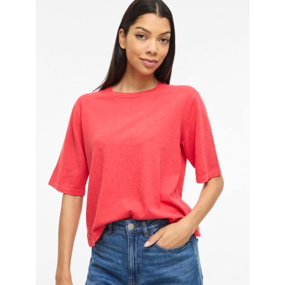 Vila Strik - Vimalu - rød - Lækre striktrøjer til kvinder - VILA