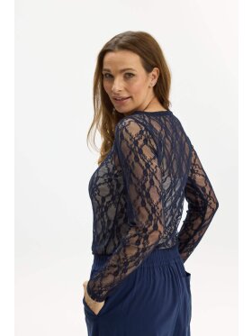 In Front Bluse - Blonde/Navy - Dame - Bluser - IN FRONT