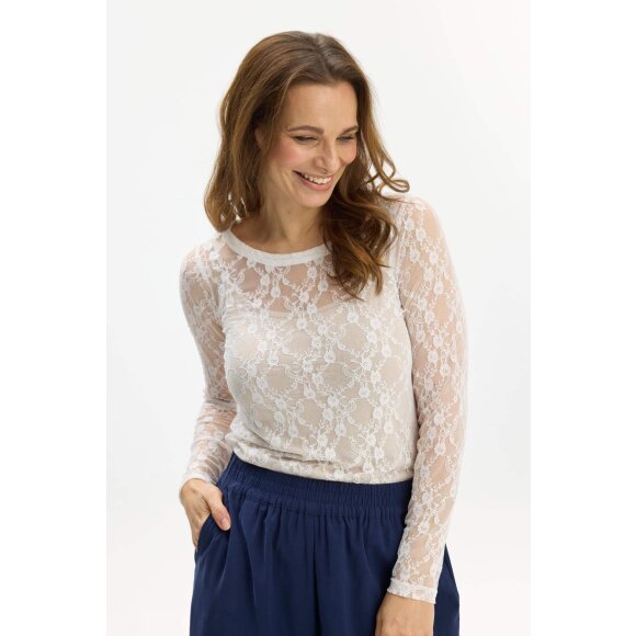 In Front Bluse - Blonde/Cream - Dame - Bluser - IN FRONT