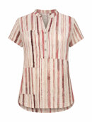 2-biz bluse - rosa stribet - Dame - Bluser - 2-Biz