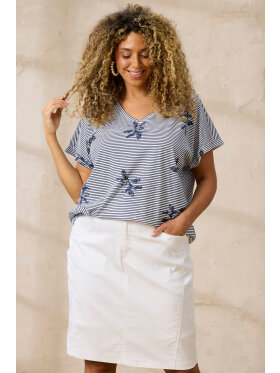 Zhenzi t-shirt - marine - Overdele til Plus size - Zhenzi