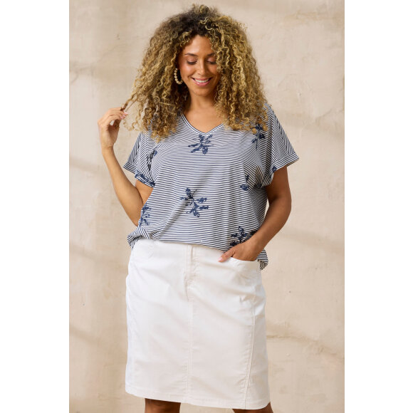 Zhenzi t-shirt - marine - Overdele til Plus size - Zhenzi