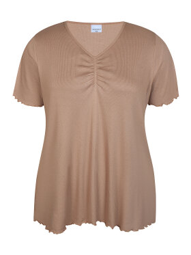 Zhenzi t-shirt - brun - Overdele til Plus size - Zhenzi