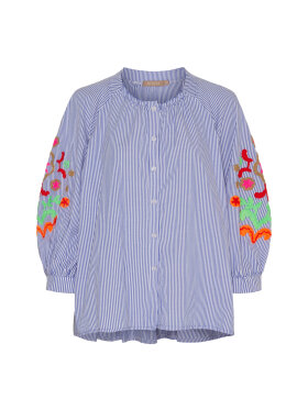 Marta Skjorte stribet/brodering  - Skjorter til kvinder - MARTA