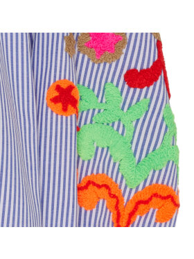 Marta Skjorte stribet/brodering  - Skjorter til kvinder - MARTA