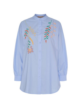 Marta Skjorte - lyseblå/brodering - Skjorter til kvinder - MARTA