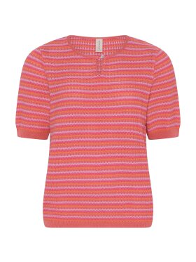 Skovhuus Strik - Pink/orange stribet - Lækre striktrøjer til kvinder - Skovhuus