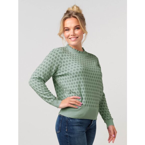 Skovhuus Strik - grøn/glimmer - Lækre striktrøjer til kvinder - Skovhuus Skovhuus Strik - grøn/glimmer - Lækre striktrøjer til kvinder - Skovhuus