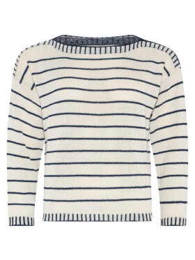 Skovhuus strik - creme/stribet - Lækre striktrøjer til kvinder - Skovhuus