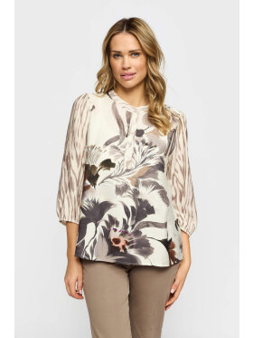 2-biz bluse - brun mix - Dame - Bluser - 2-Biz