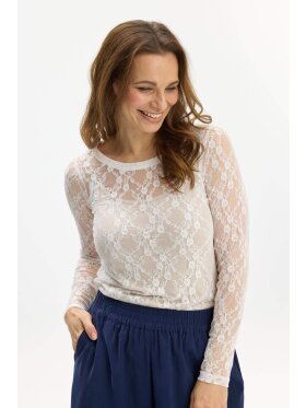 In Front Bluse blonde - hvid - Dame - Bluser - IN FRONT